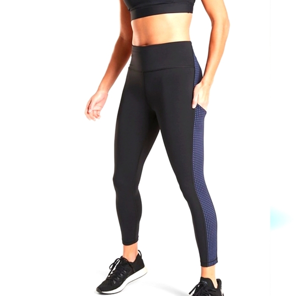 Athleta Stash Pocket Colorblock Ultimate 7/8 Tight Women's Leggings Size S - Picture 2 of 7